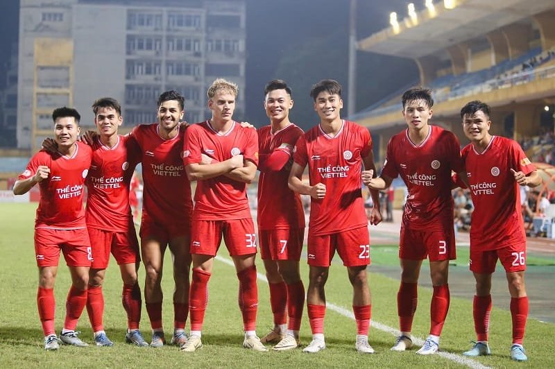 Thể Công Viettel tạm dẫn đầu với 10 điểm (Ảnh: Thể Công–Viettel FC)