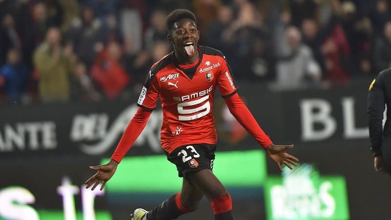 Dembele trong màu áo Rennes