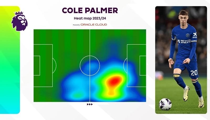 Bản đồ nhiệt của Palmer mùa 2023/24