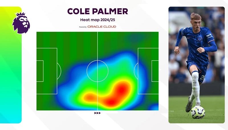 Bản đồ nhiệt của Palmer mùa 2024/25