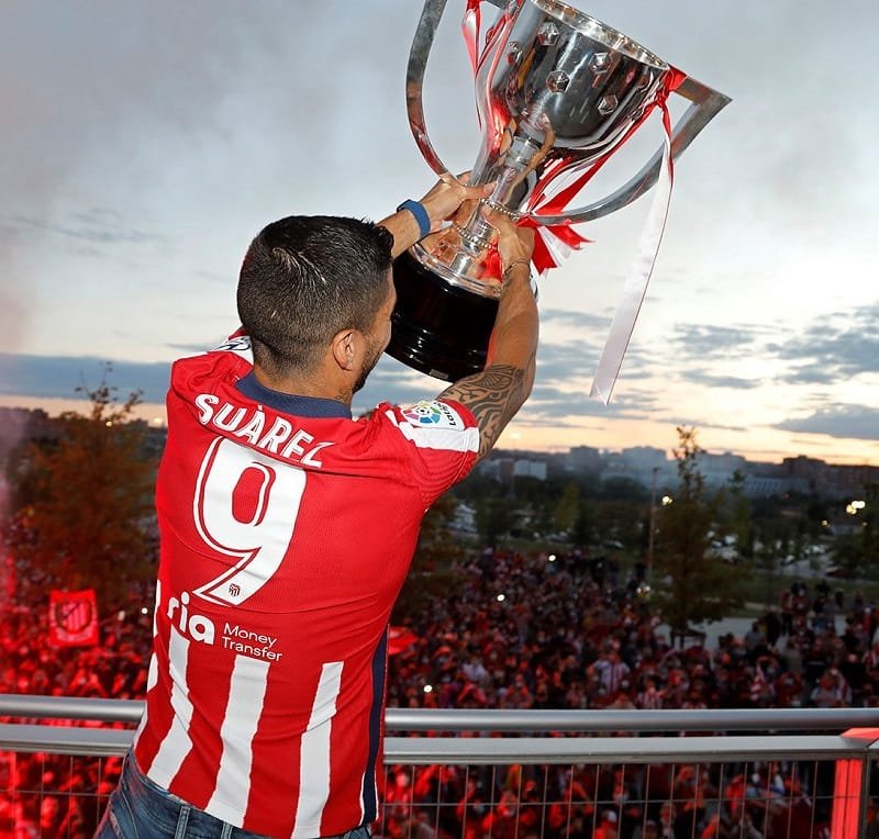 Suarez mang về chức vô địch La Liga gần nhất cho Atletico Madrid.