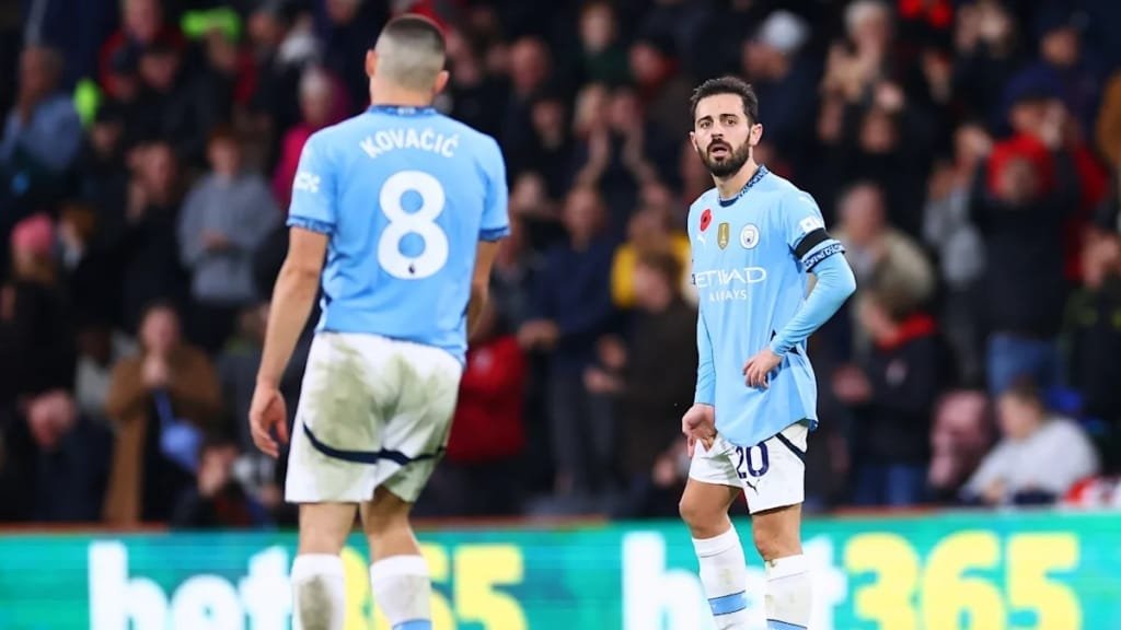 Man City thua sốc trước Bournemouth