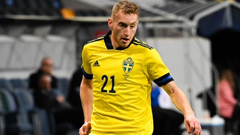 Kulusevski trong màu áo tuyển Thụy Điển