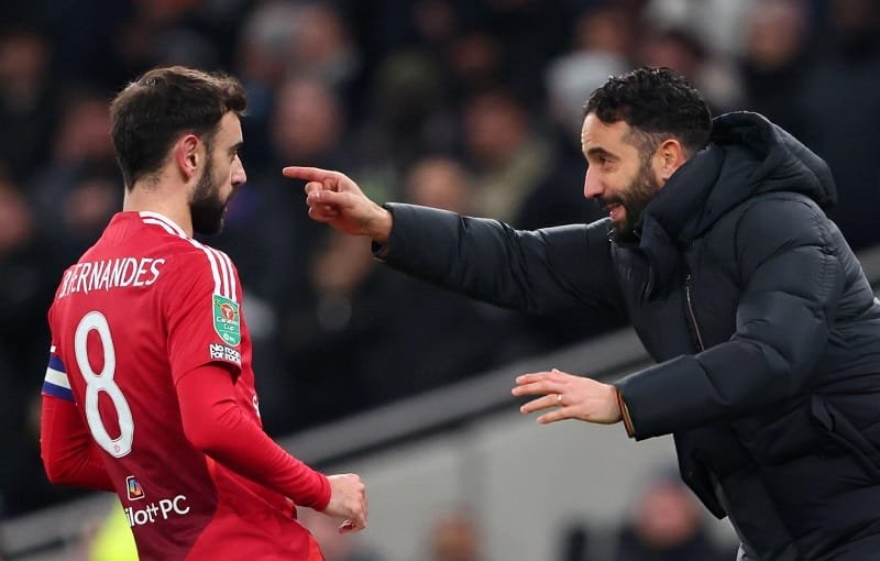HLV Ruben Amorim dành nhiều lời khen cho Bruno Fernandes.
