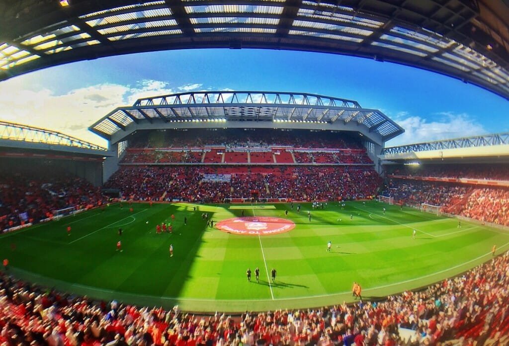 Hình ảnh sân vận động Anfield.