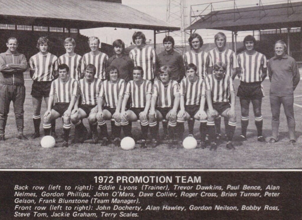Dàn cầu thủ thuộc biên chế câu lạc bộ bóng đá Brentford năm 1972