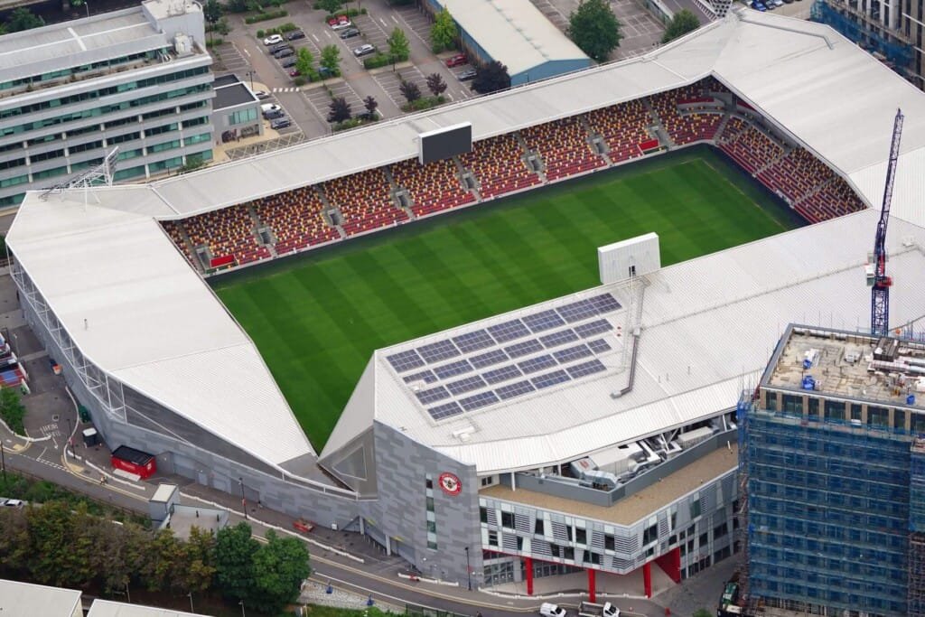 Hình ảnh sân Brentford Community Stadium, sân nhà của CLB Brentford.