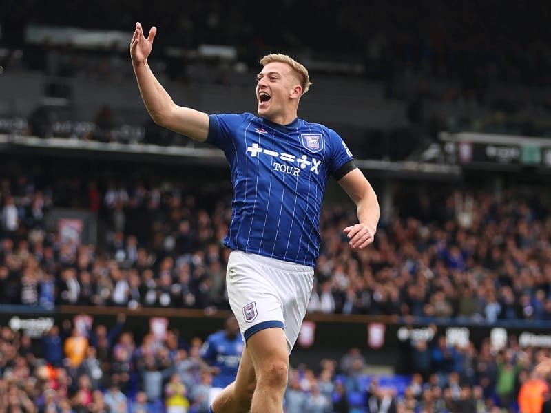 Liam Delap để lại dấu ấn tại Ipswich